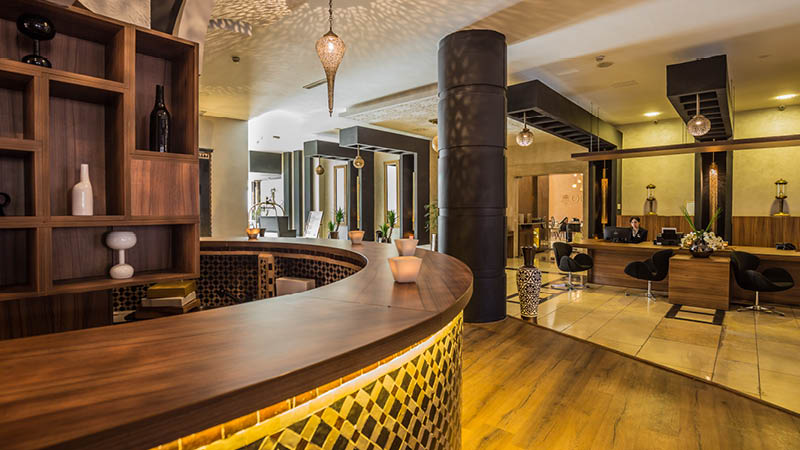 Hotel lobby på Hotel i Marrakech